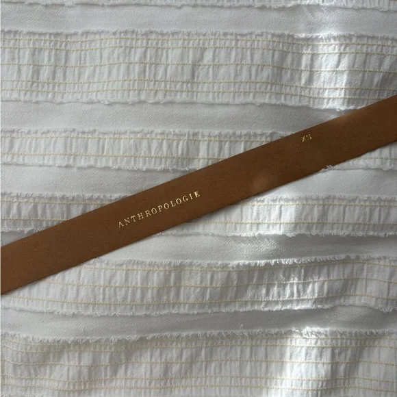 Anthropologie Tan and Brown Animal Print Belt - Picture 3 of 4